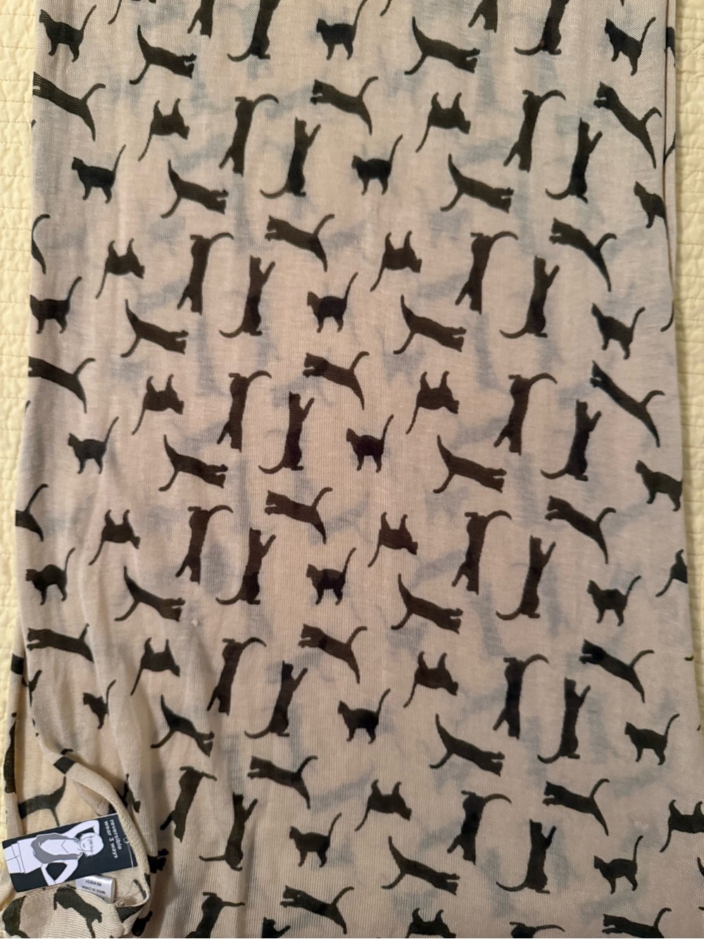 Cat Print Infinity Scarf - Picture 3 of 4